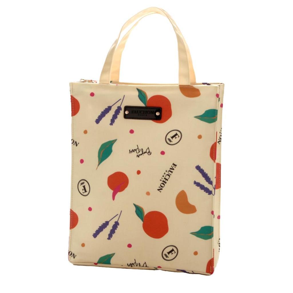 FAUCHON Magazine Tote Bag Bonjour Cream Bag [Blooming] (Laminated) Paris. Women's 305556-0002-01