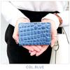 Genuine Crocodile Embossed Leather Mini Wallet for Women, Small Wallet with Coin Purse, Leather, Enamel [NB] Green