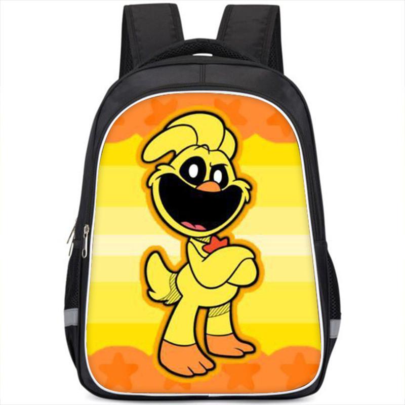 Stylish Catnap Poppy Playtime Backpack For Students Cartoon Print Dual Straps