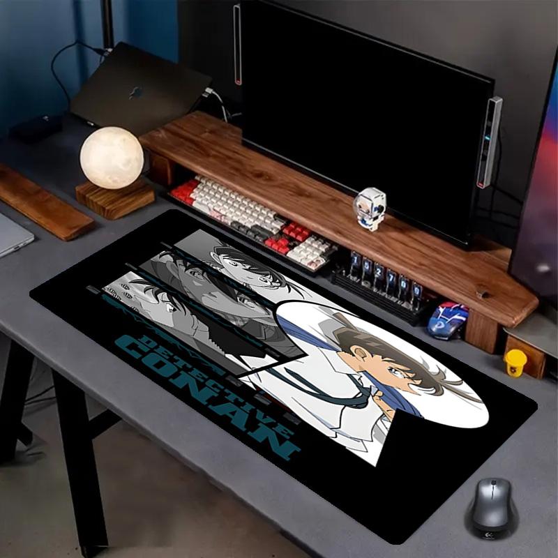 Detective Conan Print Mouse Pad, Anti‑Slip Desktop keyboard Mat, for PC Laptop Gaming Working Daily Use, Cool Festival Surprise Gift
