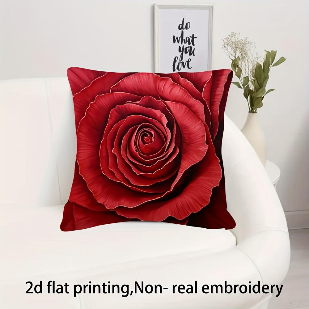 1pc Pillowcase with Watercolor Heart Balloon Pattern, Soft And Smooth Polyester Short Fleece Fabric, Single-Sided Printed Pattern, 45Cm*45Cm\18In*18In