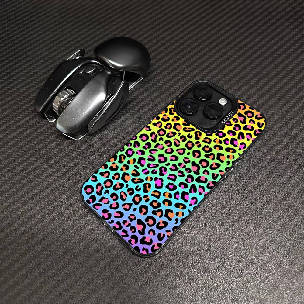 Classic Leopard Cheetah Phone Case For IPhone 17 16 15 14 13 12 11 Pro Max Plus Color Silver Cover
