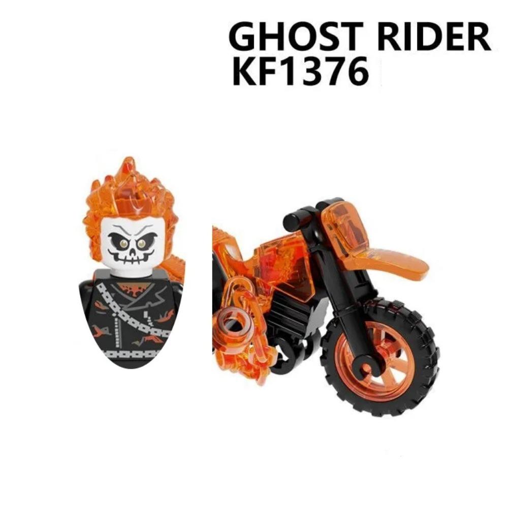 

Новый Мок Призрачный Гонщик с мотоциклом Строительные блоки Мини Экшн Фигурка Игрушки