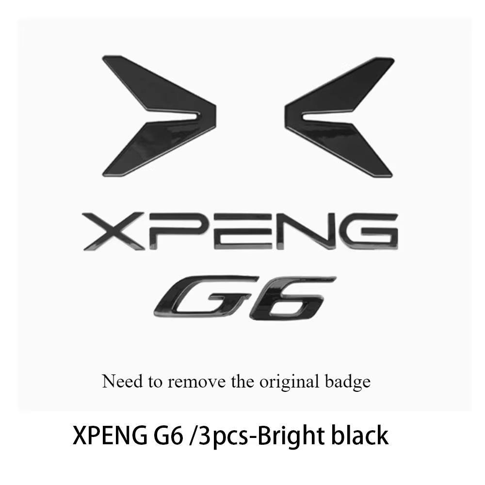 For Xpeng G6 Car Black Badge Xiaopeng G6 2026 2026 2026 2026 Black Front Rear Badge Blackened Modification Accessories