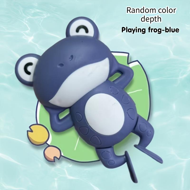 

Interactive Clockwork Bath Toys - Moving Frog Babies with Water Clock, Safe Non-Toxic Bath Time fun (Green/Red/Blue) синий