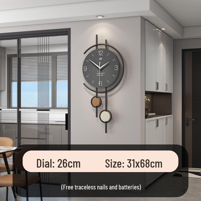 Modern Silent Wall Clock for Living Room or Restaurant Decoration