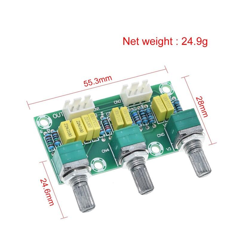XH-M802 Scheda Tono Passiva Amplificatore Preamplificatore Modulo di Potenza Regolazione Suono Basso Alto Scheda Elettronica Fai-da-te Elettronica