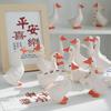 Ping An Cute Joy Duck White Goose Ornament Creative Birthday Gift Home Decoration Photo Prop Living Room Desktop Small Ornament