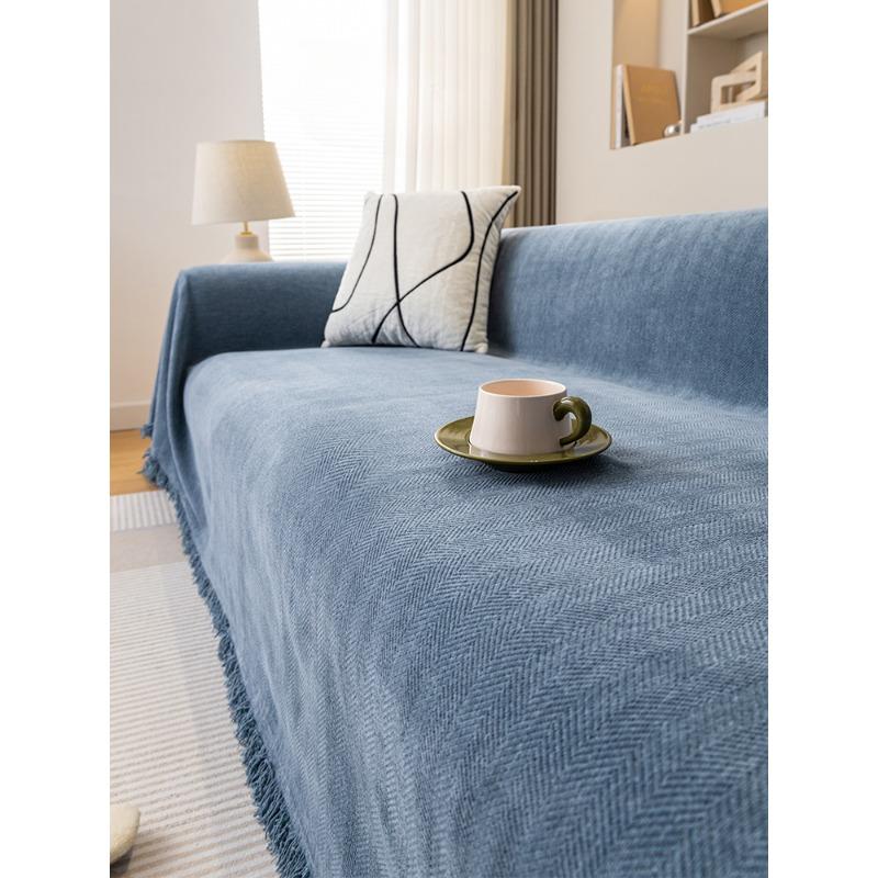 Sofa Towel All-season Universal Cover Cloth with Full Cover and Double-sided Use, Chenille Universal Cover, Anti Cat Paw Sofa Mat