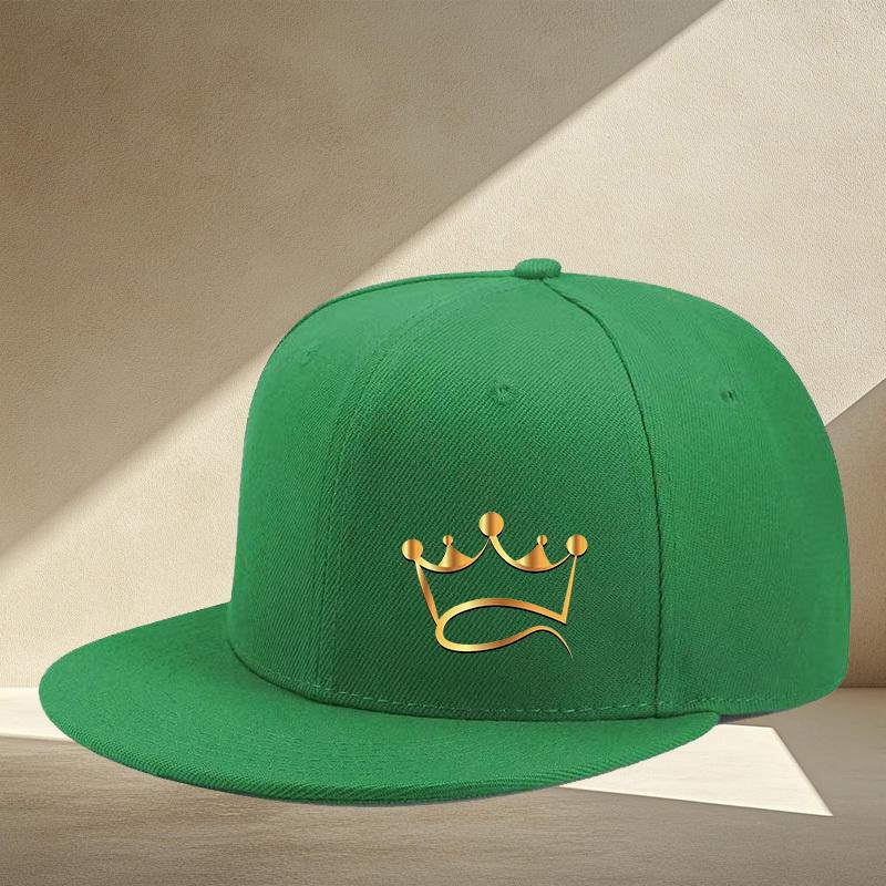 Golden Crown Hip Hop Snapback Cap Unisex Polyester Adjustable Streetwear Baseball Hat Adult Outdoor
