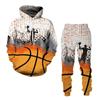 Autumn Winter 3D Animal Sports Printed Men's Hooded Sweater Set Men's Casualwear Tracksuit Long Sleeve Men's Clothing Suit