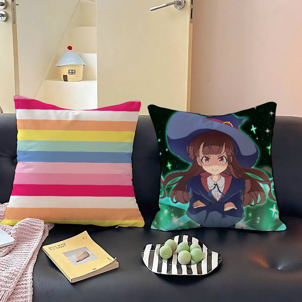 Little Witch Academia Kuddfodral Kudde Nordic Vintage Stil Kuddfodral Hem Vardagsrum Soffa Soffa Sittplats