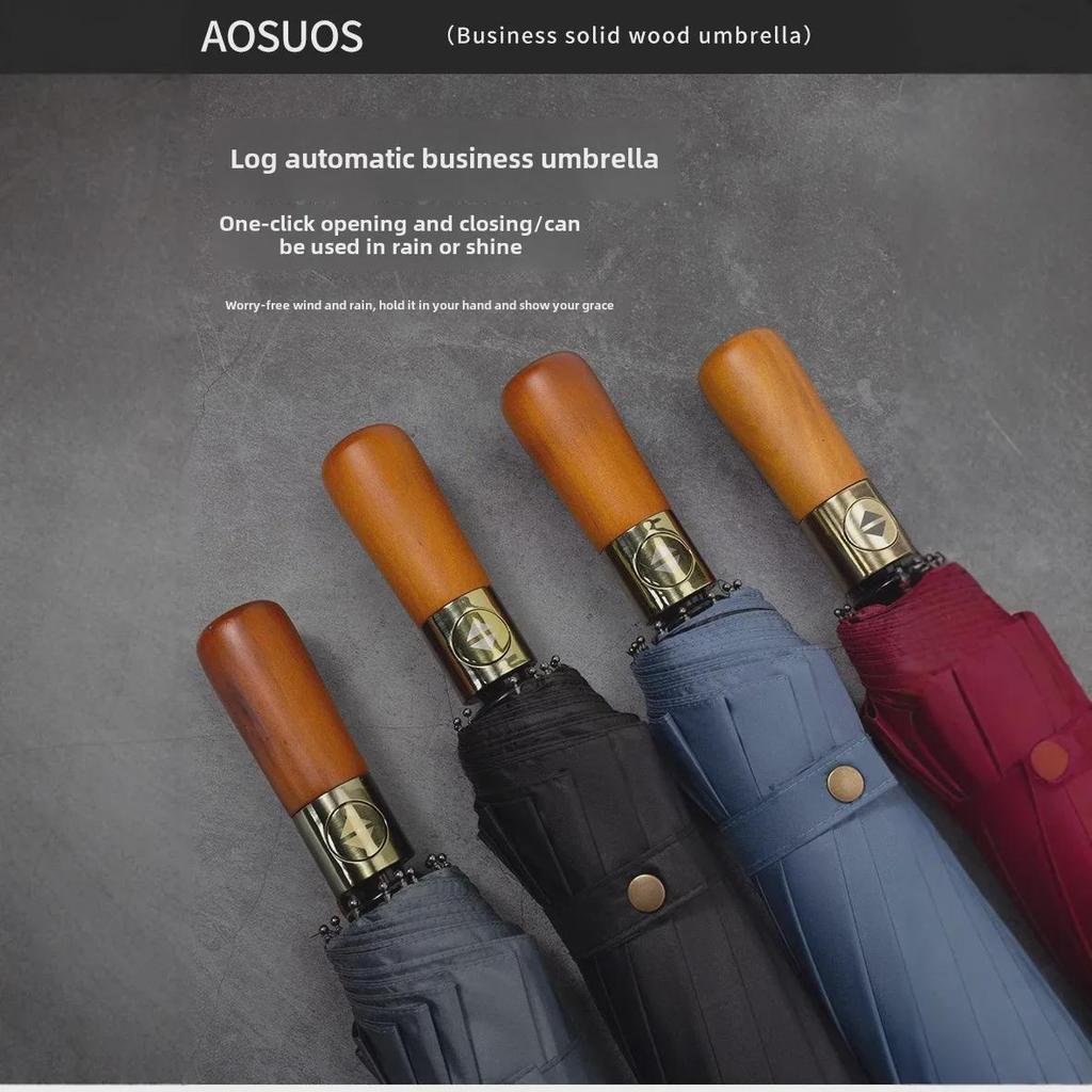 Premium Double-Sized Wind-Resistant Folding Umbrella with UV Protection for Men.