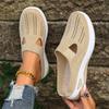 Sapatos Femininos Semi-removíveis, Novo Estilo de Verão Sapatos Femininos Respiráveis, Sapatos Casuais com Superfície de Malha Fly-weave