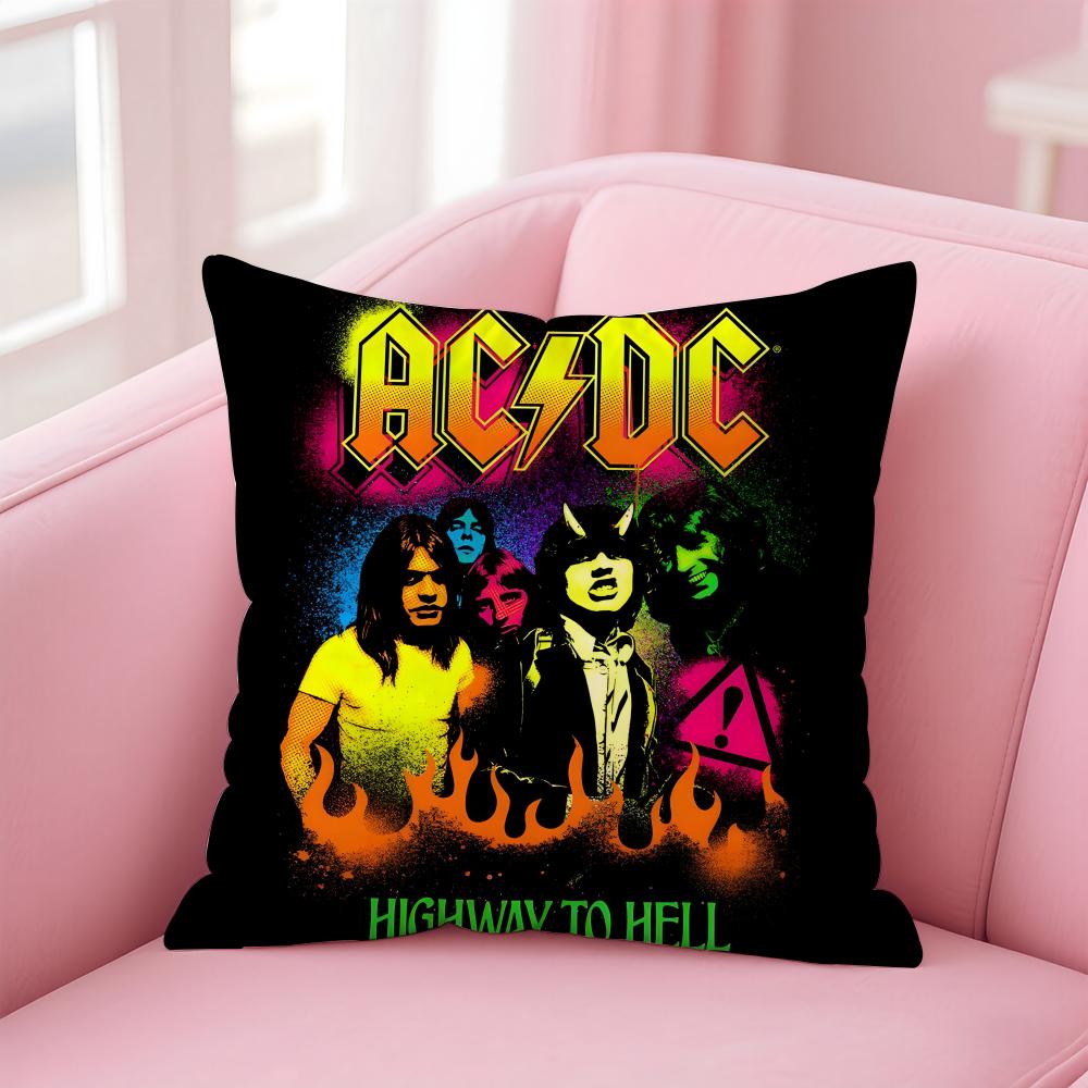 Band A-AC D-DC Cushion Cover Comfortable Reversible Pillow Cover Ideal for Car Sofa Bedroom & Beyond