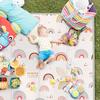 Foldable Baby Play Mat, PIGLOG 50x50 Playpen Mat, Safe Foam Playmat for Tummy Time, Waterproof Playmats for Babies and Toddlers