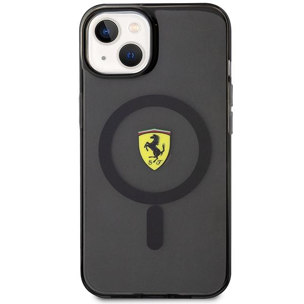Etui Do iPhone 14 Ferrari Hardcase Translucent MagSafe Czarne