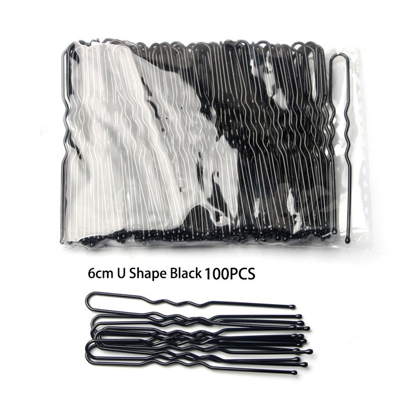 6cm U-förmige Legierung Haarnadeln Wellenförmige Haarspangen Einfache Metall Haarklammern Barrettes Brautfrisur Designwerkzeuge Haarnadeln