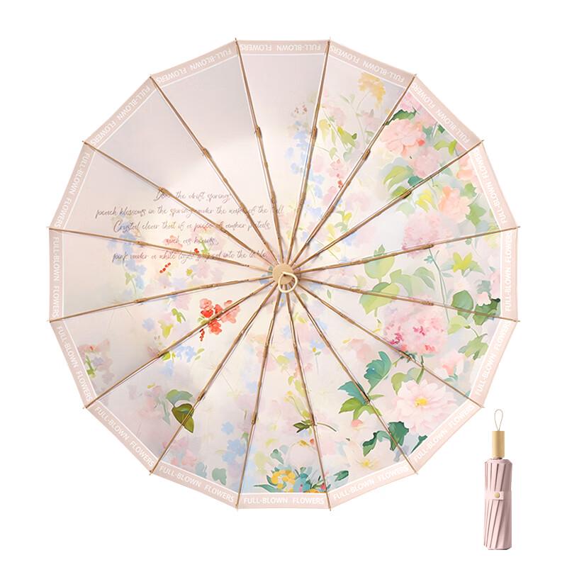 Mido 16-Rib Three-Fold UV Protection Sun & Rain Umbrella