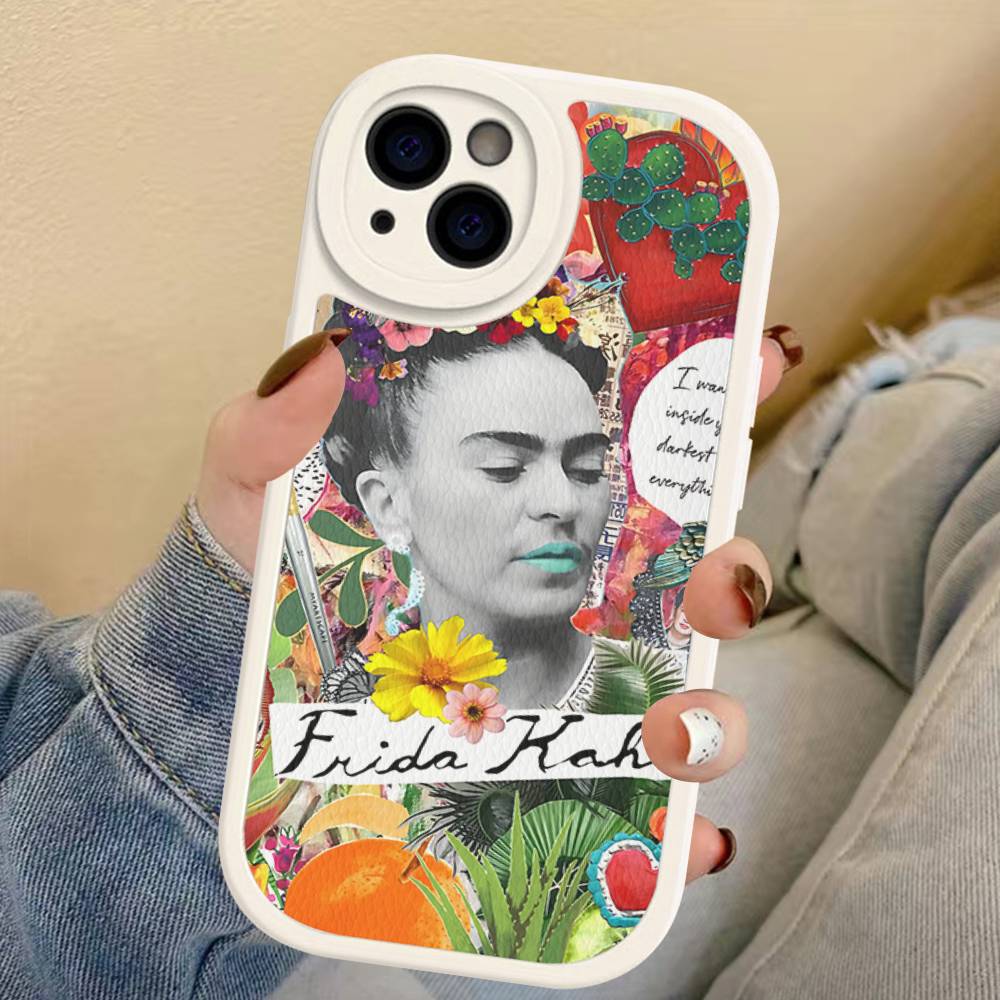 Fashion F-Frida K-KahlosS Phone Case For IPhone 16 15 14 13 12 11 Pro Max Plus Shockproof Leather Cover