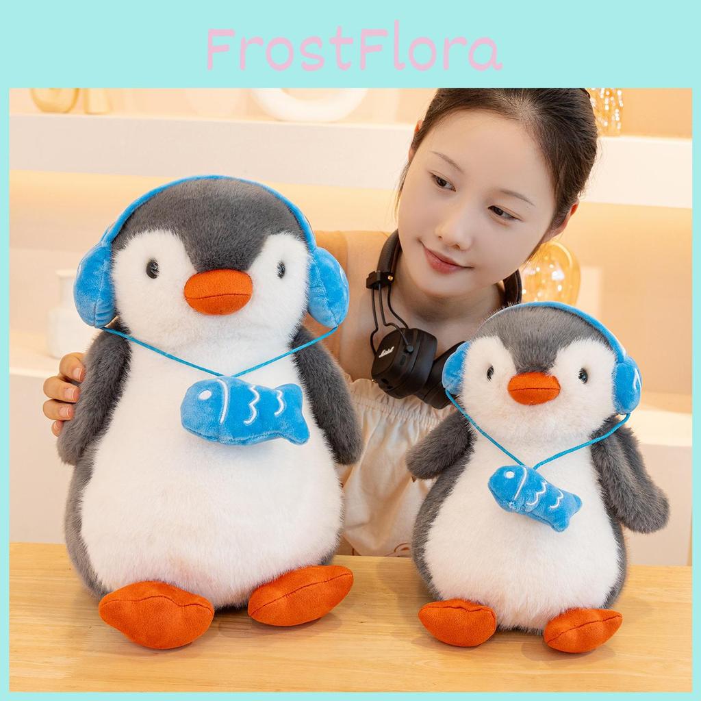 Earphone Penguin Plush Toy Cuddle Buddy For Kids And Teens Gift