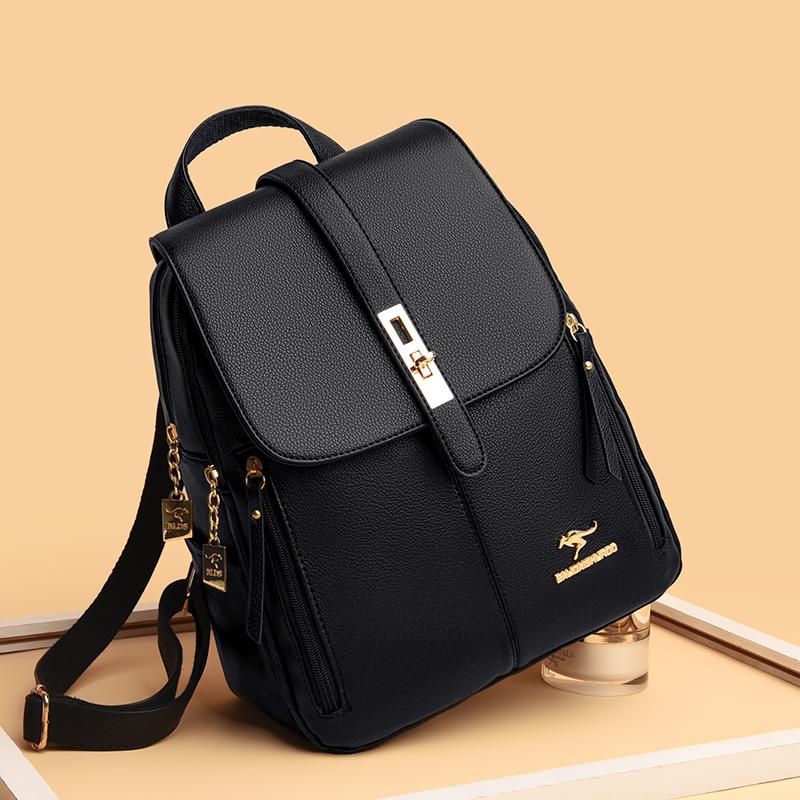 Damen Rucksäcke mit großer Kapazität Geldbörsen Hochwertiges Leder Damen Vintage Tasche Schultaschen Reisetasche Damen Rucksack KTY