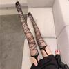 Sexy Spider Web Stockings Women Thigh High Fishnet Mesh Tights Pantyhose Gothic Lolita Legging Dark Spider Hollow Out Long Socks