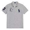 Polo Ralph Lauren SS23 Brand Logo Embroidered Straight-Cut Short Sleeve Polo Shirt Men Tops Gray MNPOKNI1N822430-020