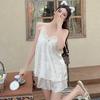 Ice silk pajamas female summer girl pure desire suspender shorts loungewear set pajamas female pink Japanese sexy