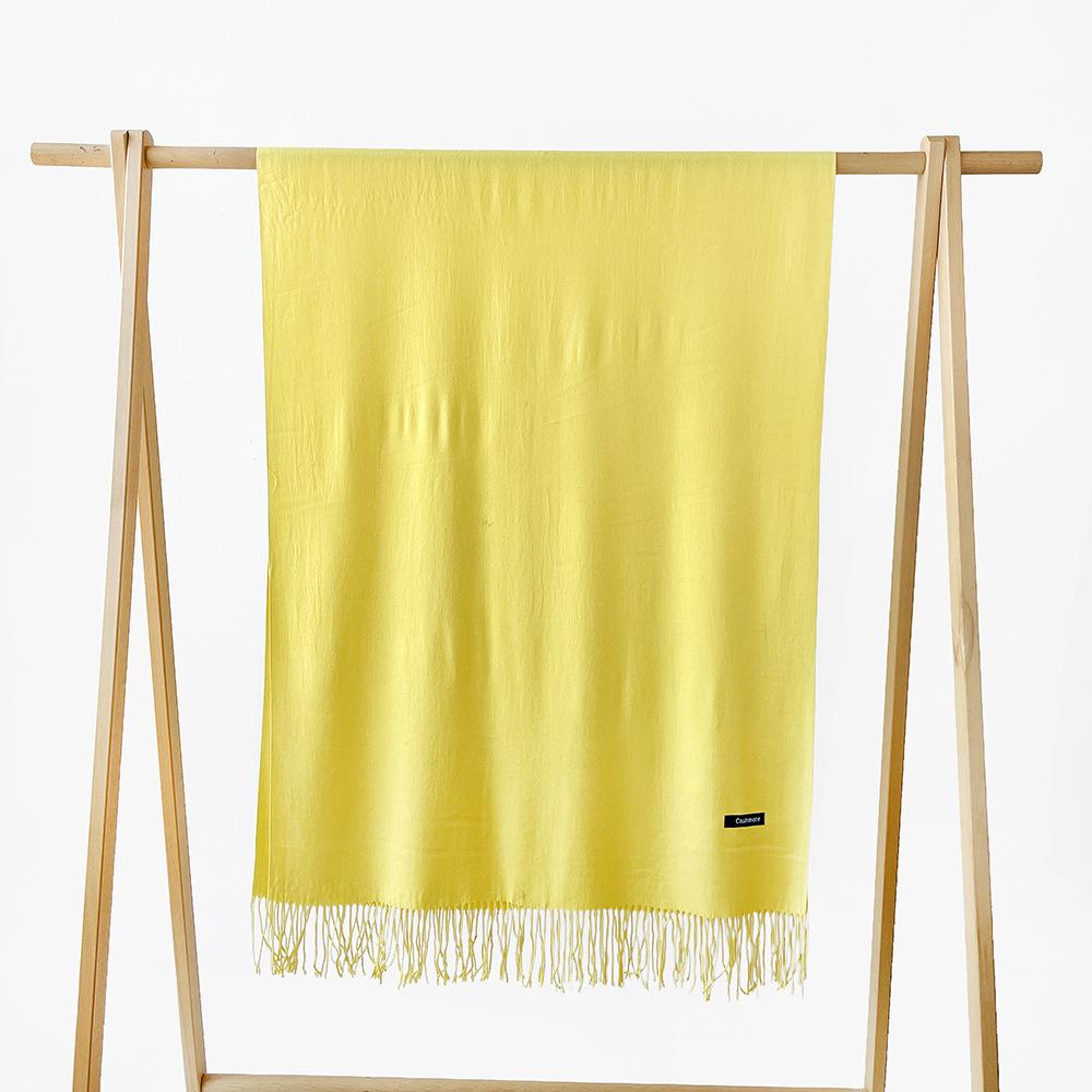 Autumn and winter scarf women's monochrome sheep sticky imitation cashmere scarf warm shawl versatile fringed scarf shawl