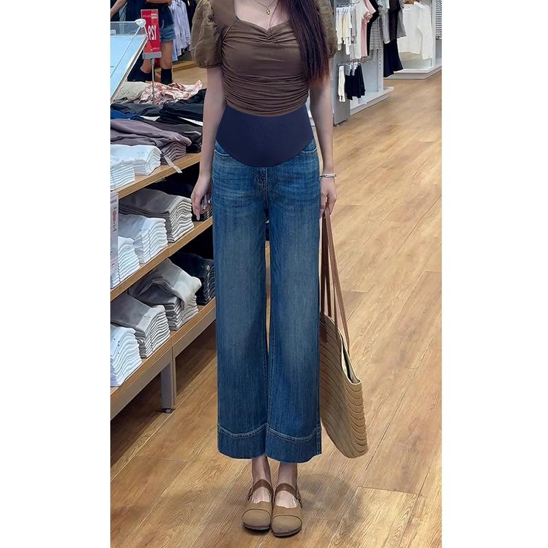 2026 Spring Maternity Wide-Leg Jeans Extra Large