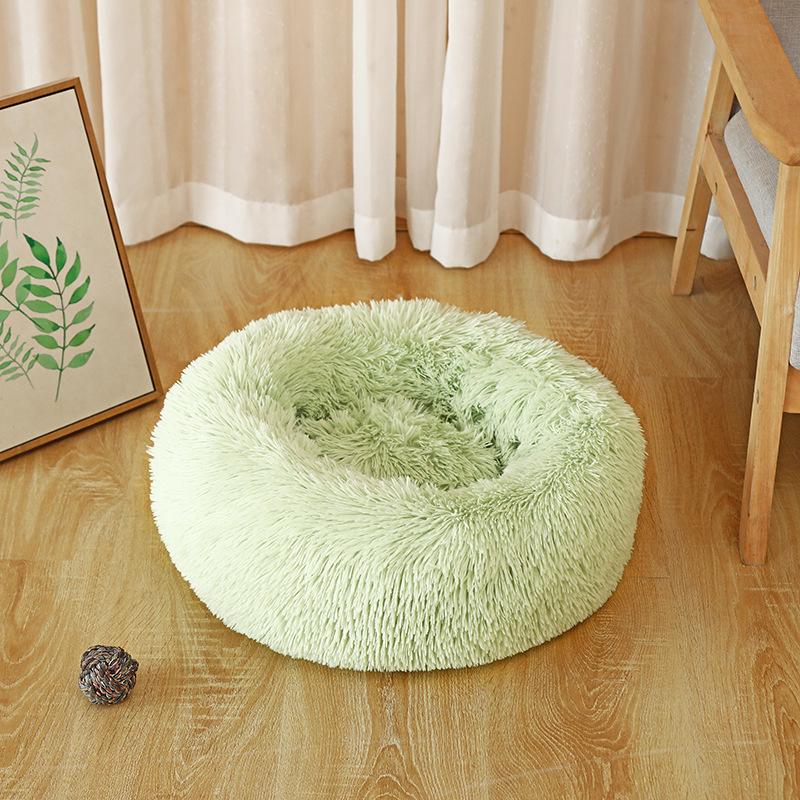 Warm Dog Bed Round Pet Lounger Cushion Dogs Cat Winter Dog Kennel Puppy Mat Pet Bed