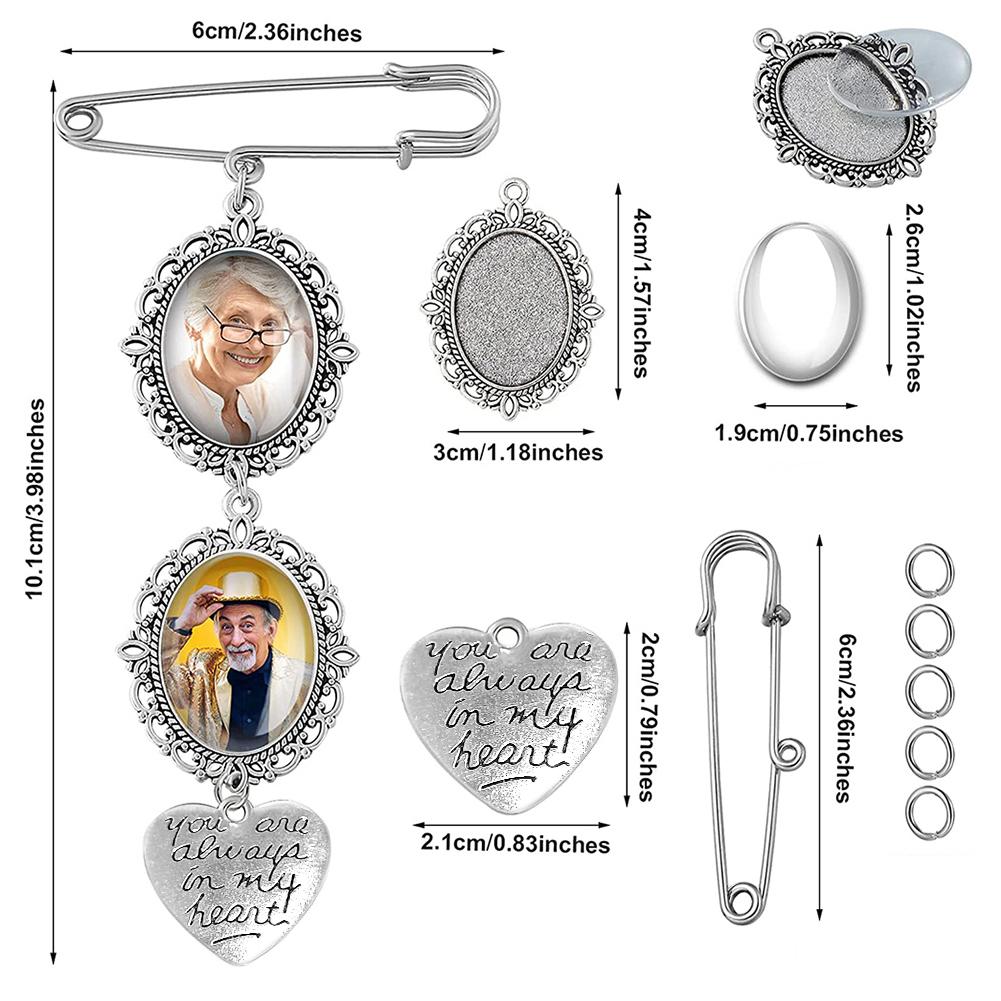 Wedding Bouquet Photo Charms Cabochon Pendants Pearl Pendant for Bridal Wedding Party