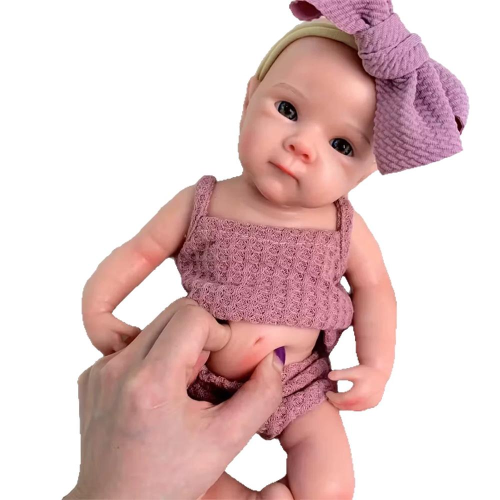 13-inch Fully Solid Silicone Baby Rebirth Doll, Soft And Stretchable Reborn Baby Doll, Stress-relieving Toy Gift Toys