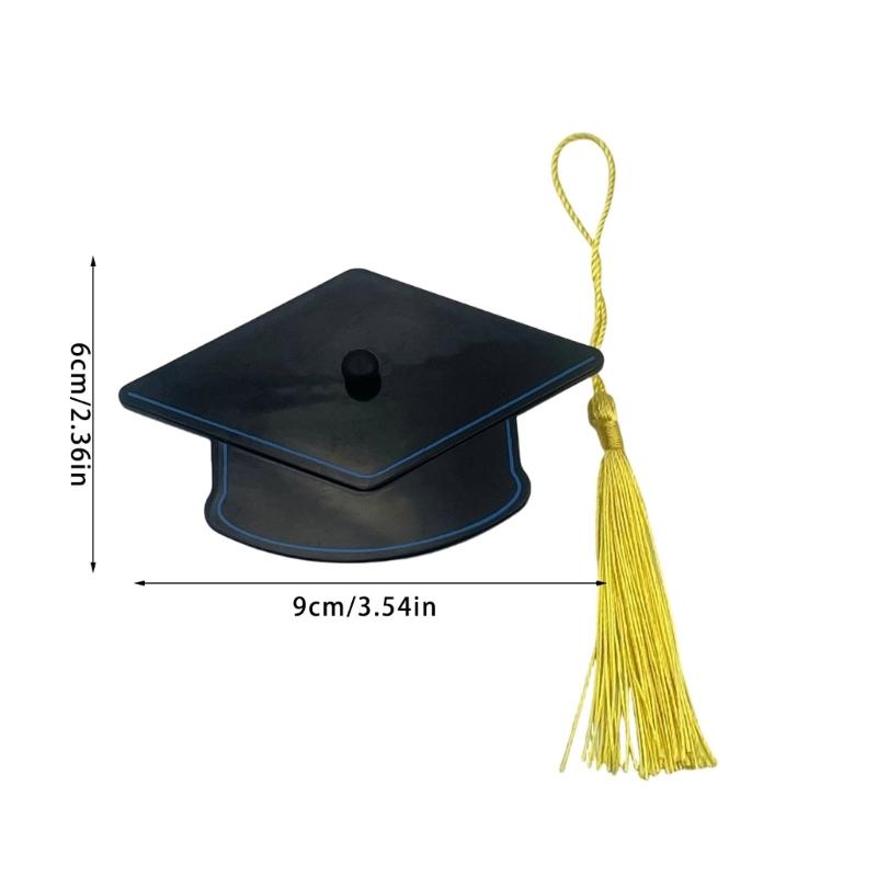 Small Graduation Cap Hair Clip With Tassels Decoration For Women Girls Graduation Party Photo Props
