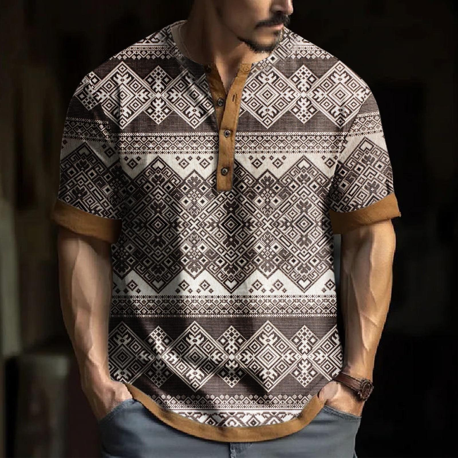 

Мужская модная футболка с коротким рукавом и вышивкой с коротким рукавом и принтом на весну и лето L хаки