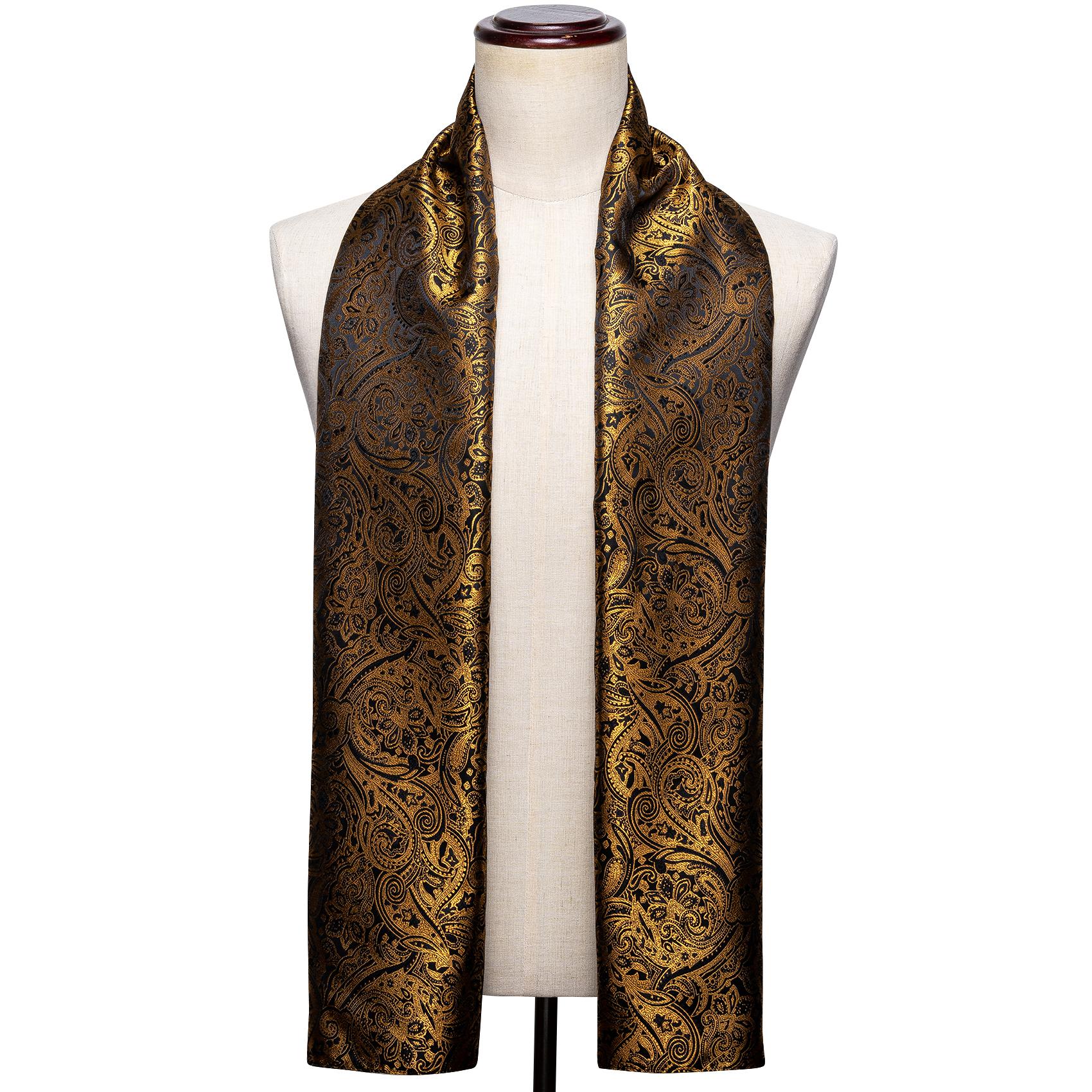 

Мужские шарфы Barry.Wang с узором пейсли, тканый шелковый шарф для официальных встреч, подарочный набор SW-1021