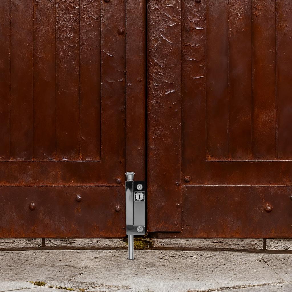 1Set Spring Loaded Door Foot Latch Surface Mount Floor Spring Bolt Lock Sliding Revolving Door Security Lock Strong Metal
