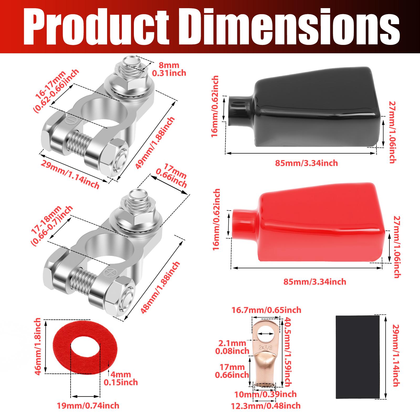 1 Pair Battery Terminal Clamp Zinc Alloy Positive & Negative Pole Ship Auto Car Screw Connector Car Battery Terminal Clamp