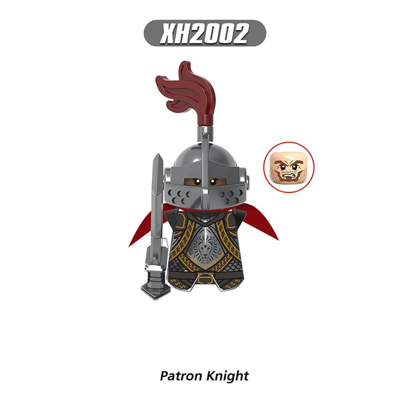 Medieval Military Figures Building Blocks  Warrior Crusader Parts Pastor Knights Weapon Roman Sword Accessories Kids Toys