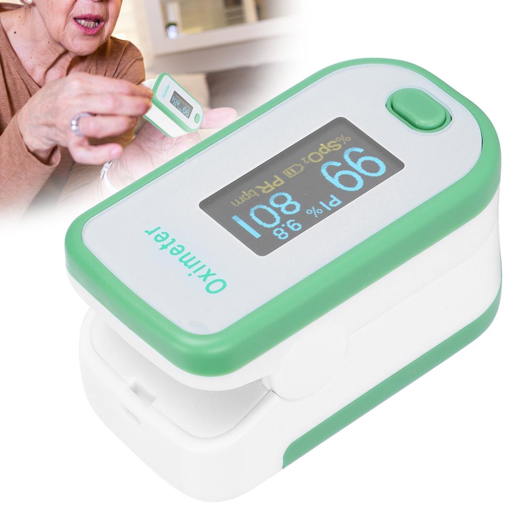 Tragbares Fingerspitzen-Pulsoximeter Blutsauerstoffsättigungsmonitor Herzfrequenzmesser mit Trageband