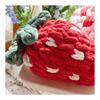 MOKOYA Fluffy Berry Stylish Strawberry Body Pillow, Soft Chenille Weave, Cute, Hand-knitted, Chewy Cushion, Strawberry, Red