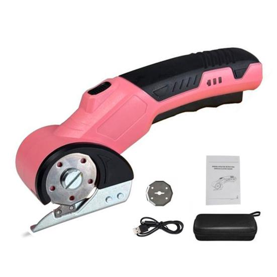 Electric Scissor Rechargeable Cardboard Cutter Light 2000mAh with LED Battery Rotary Cutter for Cloth Leather