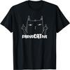 Cat Giving Middle Finger Middlefinger Provocative Funny Pun T-Shirt