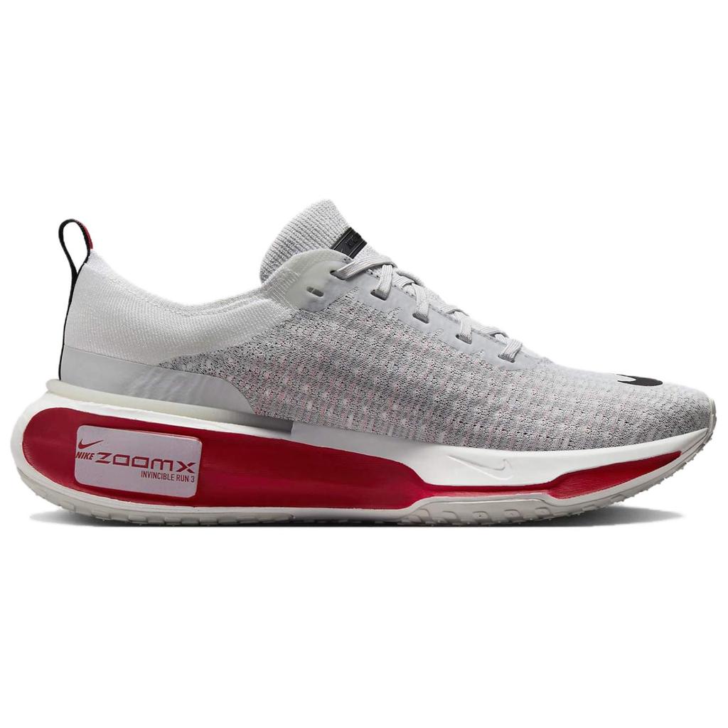 Nike ZoomX Invincible Run Flyknit 3 Cement Grey Fire Red Men Sneakers White Black DR2615-102