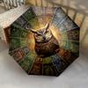 1 PC Automatic Folding Umbrella - Cartoon Pattern, Portable & Foldable Design with 8 Ribs, Christmas Birthday Gifts