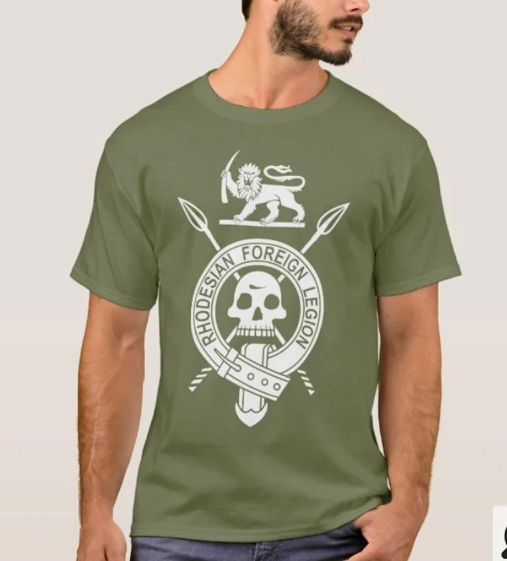 

Футболка ветерана легкой пехоты Родезийского иностранного легиона RLI, новая, 100% хлопок, с круглым вырезом и коротким рукавом, повседневная мужская футболка, размер S-3XL S армия зеленый