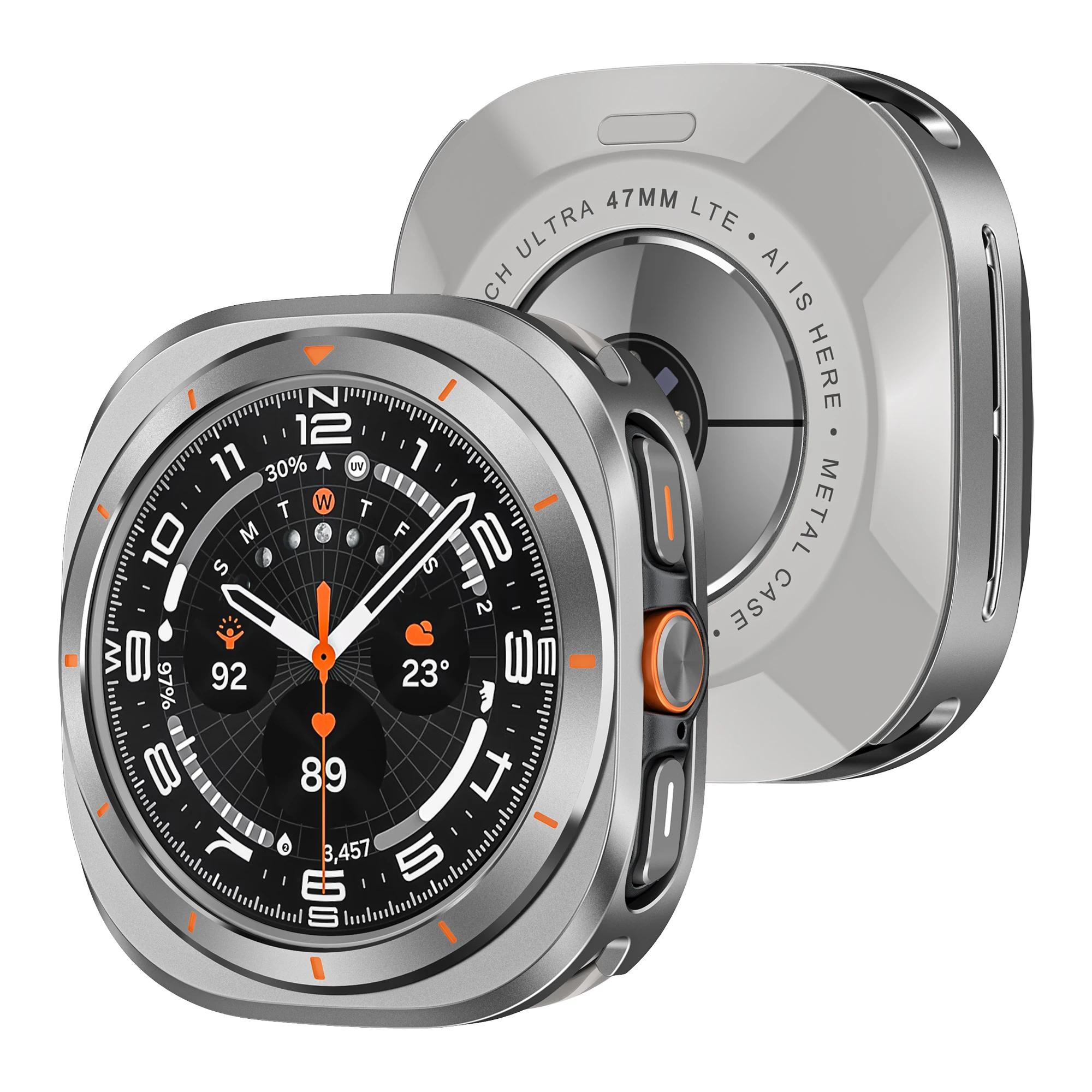 

Захисний корпус для Samsung Galaxy Ultra Watch 47 мм Алюмінієвий сплав Загартована захисна кришка Galaxy Ultra 47 Бампер Аксесуар Galaxy Ultra 47mm