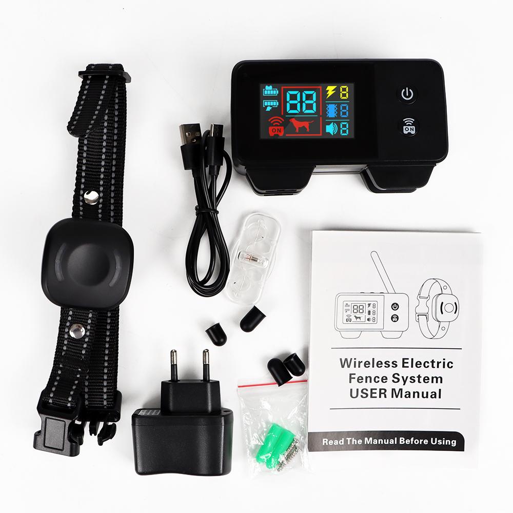 

Электронная система ограждения для питомцев 480 м GPS Беспроводной забор для собак Перезаряжаемый Вибрация Удар Звук Пульт дистанционного управления Аксессуары для питомцев чёрный