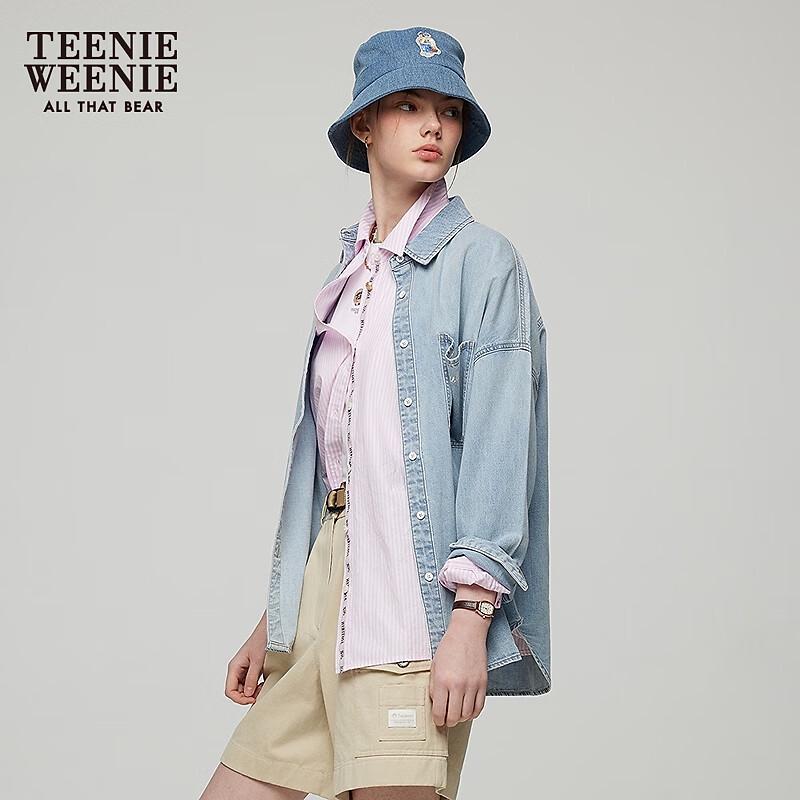 Teenie Weenie Women's Printed Denim Shirt